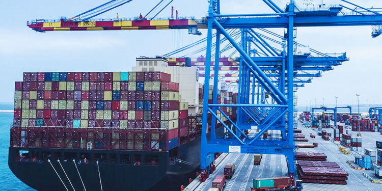Shipping port in Ghana