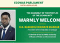 ECOWAS Parliament to Host Senegalese President Faye in Landmark Institutional Visit