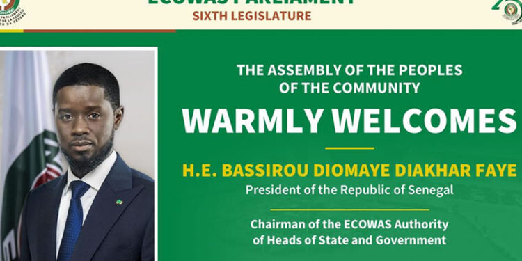 ECOWAS Parliament to Host Senegalese President Faye in Landmark Institutional Visit